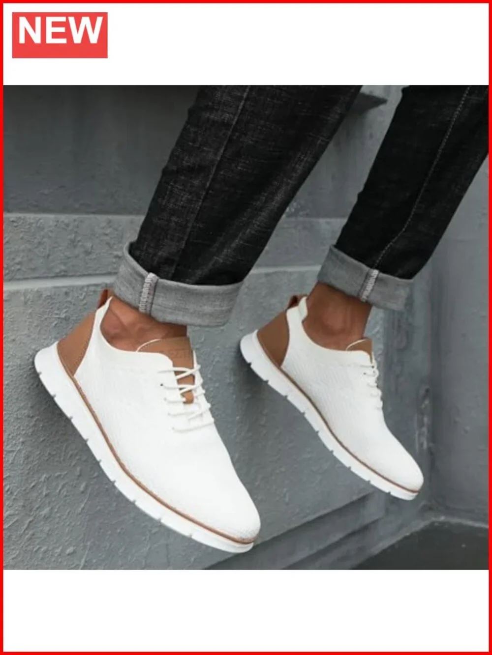 Men's Casual Dress Oxfords Sneakers Breathable Mesh Lightweight Walking Shoes